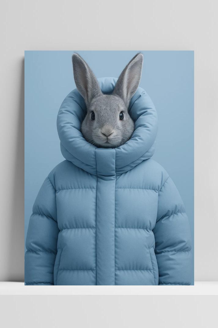Rabbit Jacket Winter im Interieur