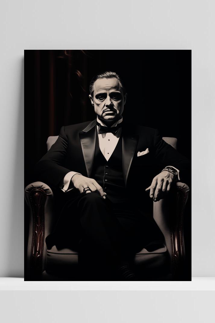 Don Corleone op 3mm aluminium dibond