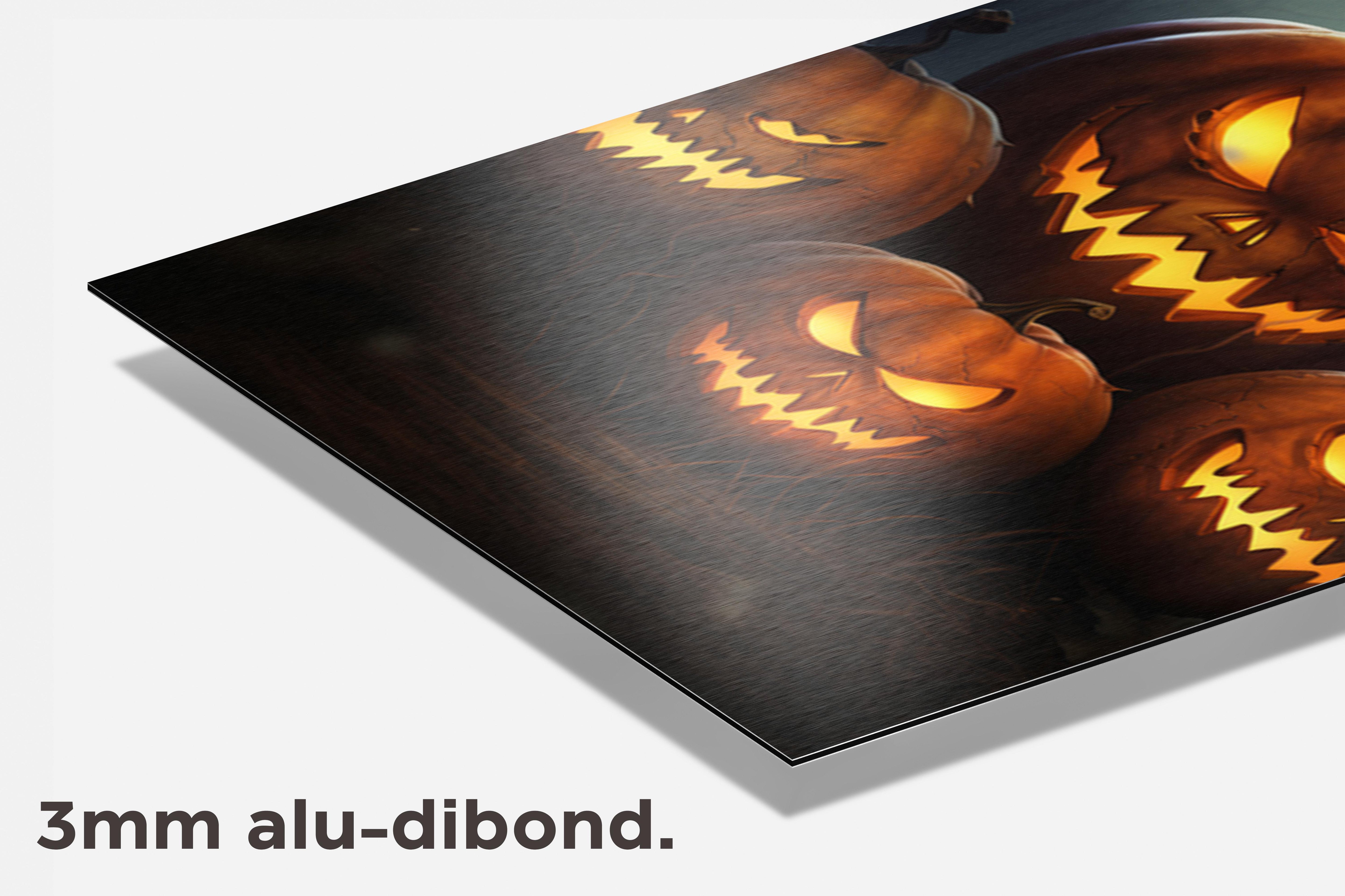 Halloween Pompoenen dibond detail