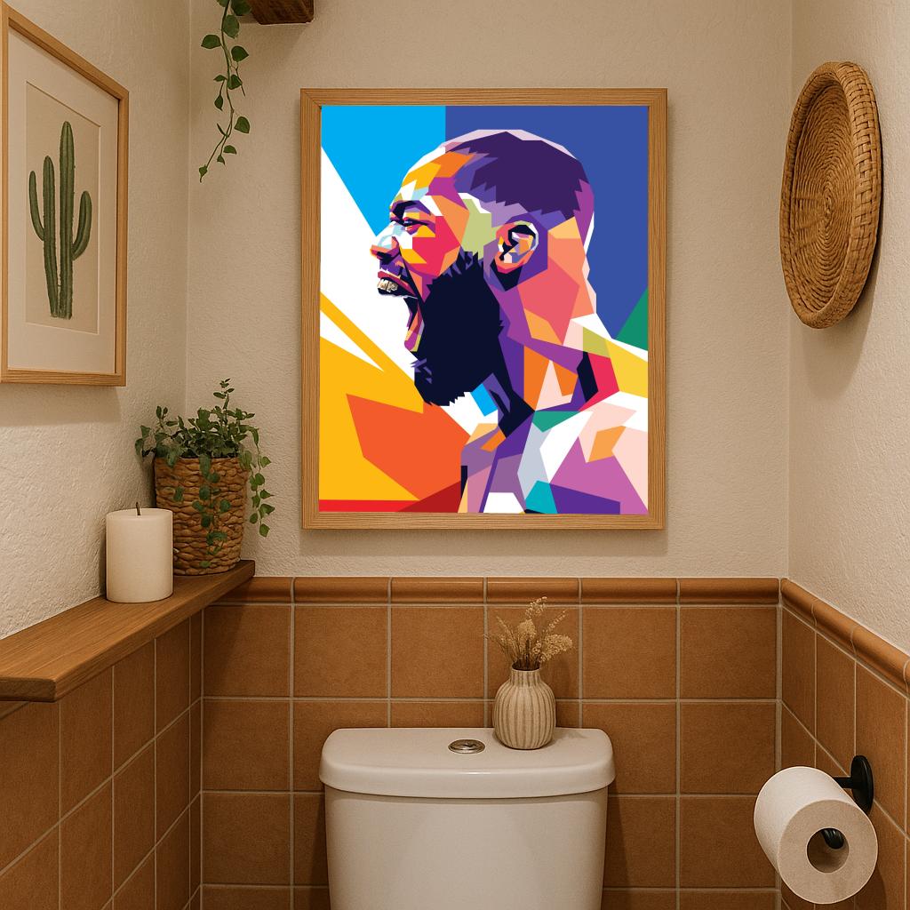 Jon Jones Blue Pop Art UFC poster sfeerbeeld 3