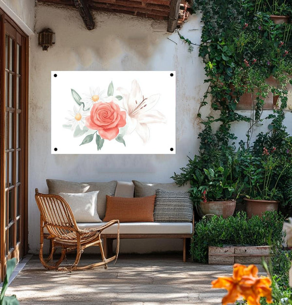 Gartenposter Rote Rose Poster
