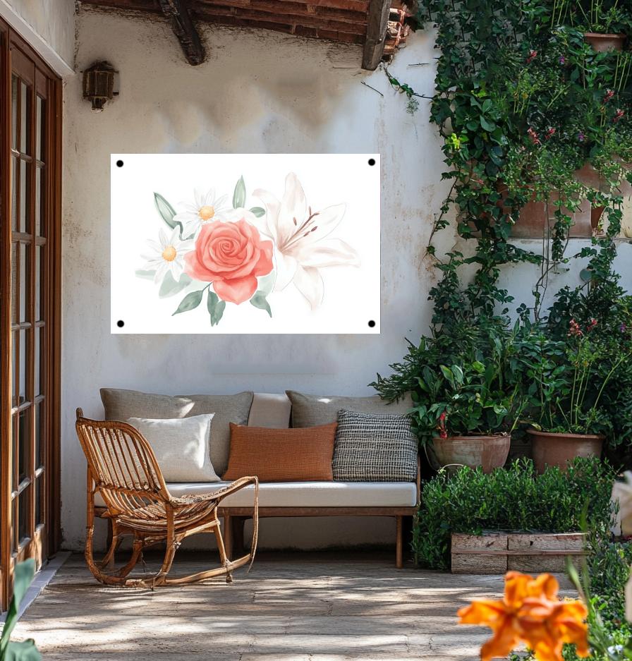 Tuinposter Rode Roos van 25 Artstreet