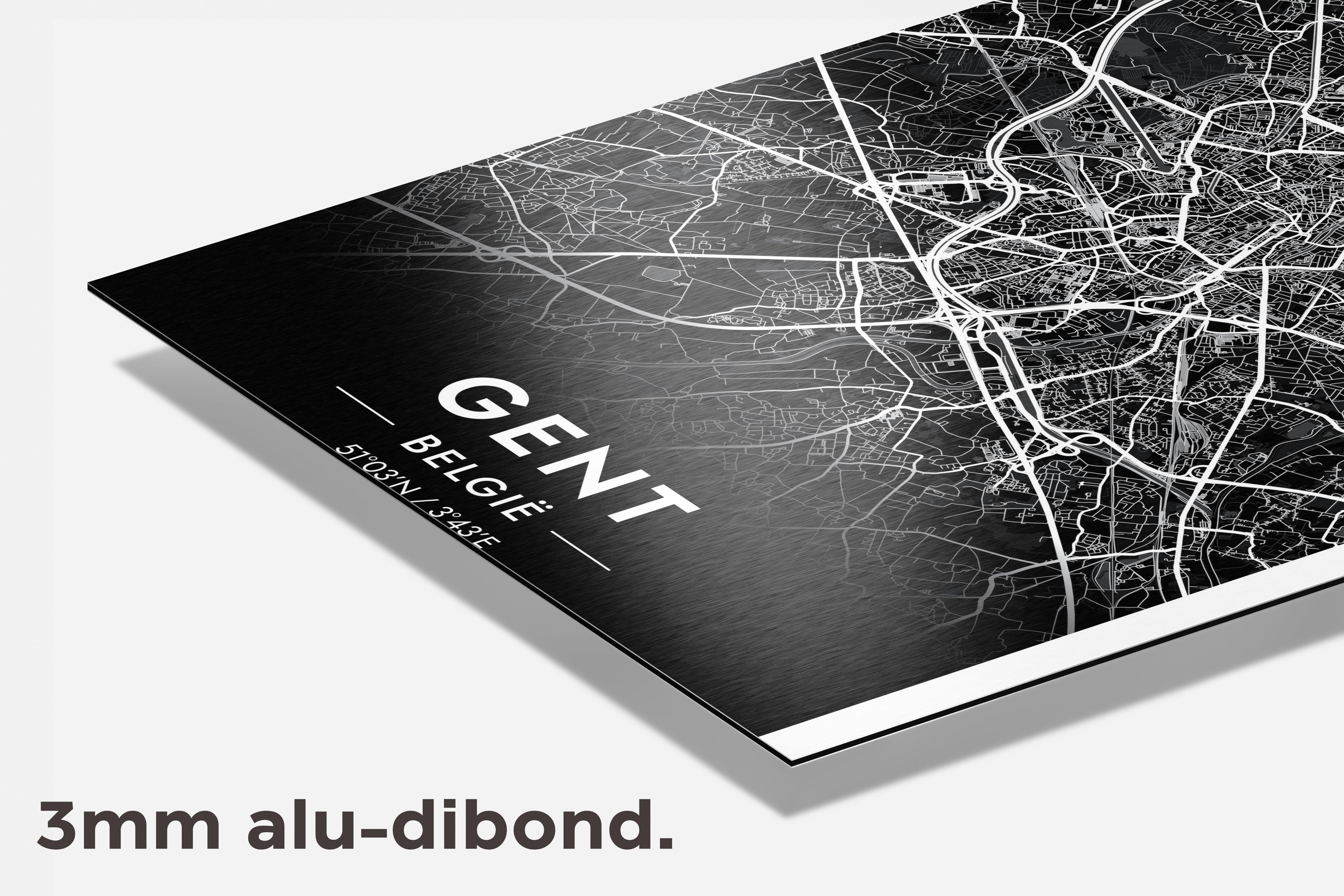 Gent Map dibond detail
