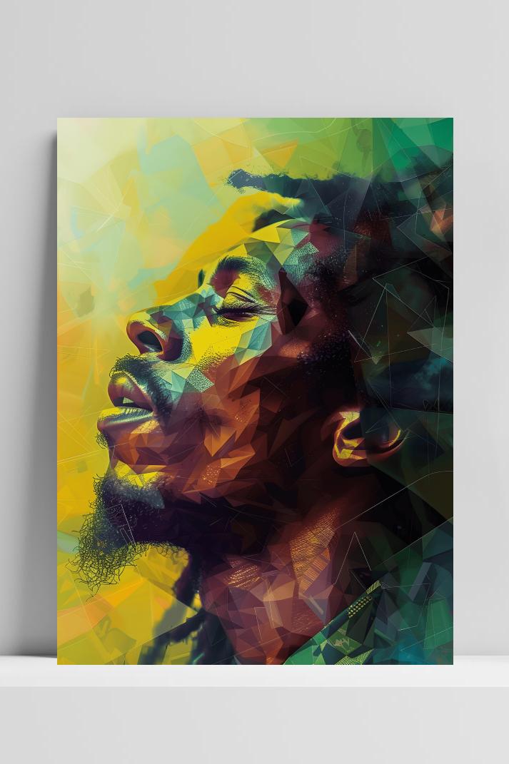 Bob Marley op 3mm aluminium dibond