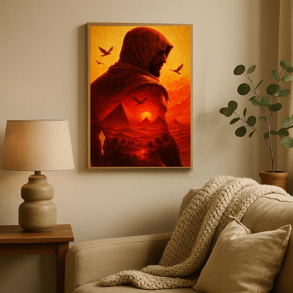 Man Pyramid Sunset poster sfeerbeeld 2