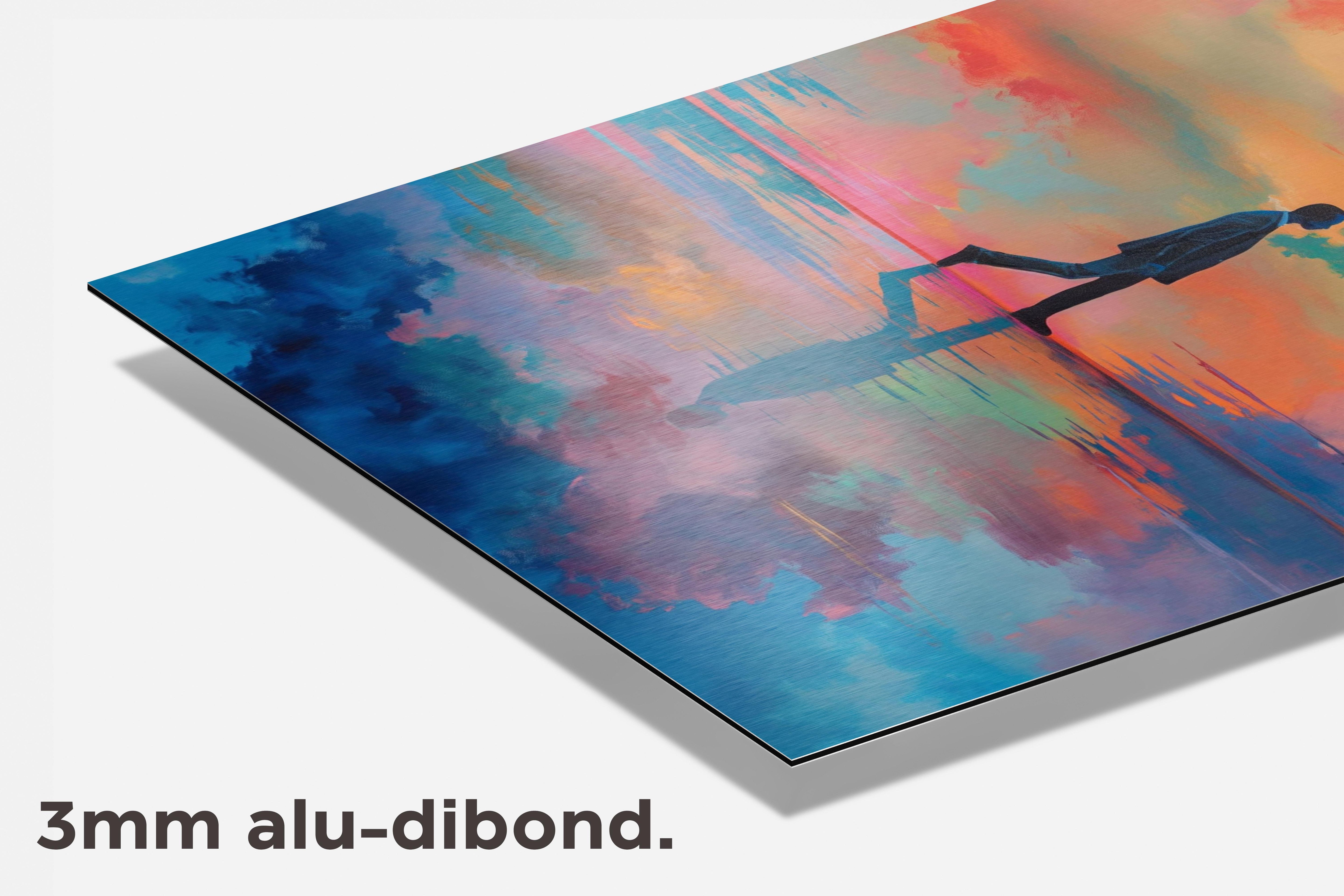 Man in Droom dibond detail