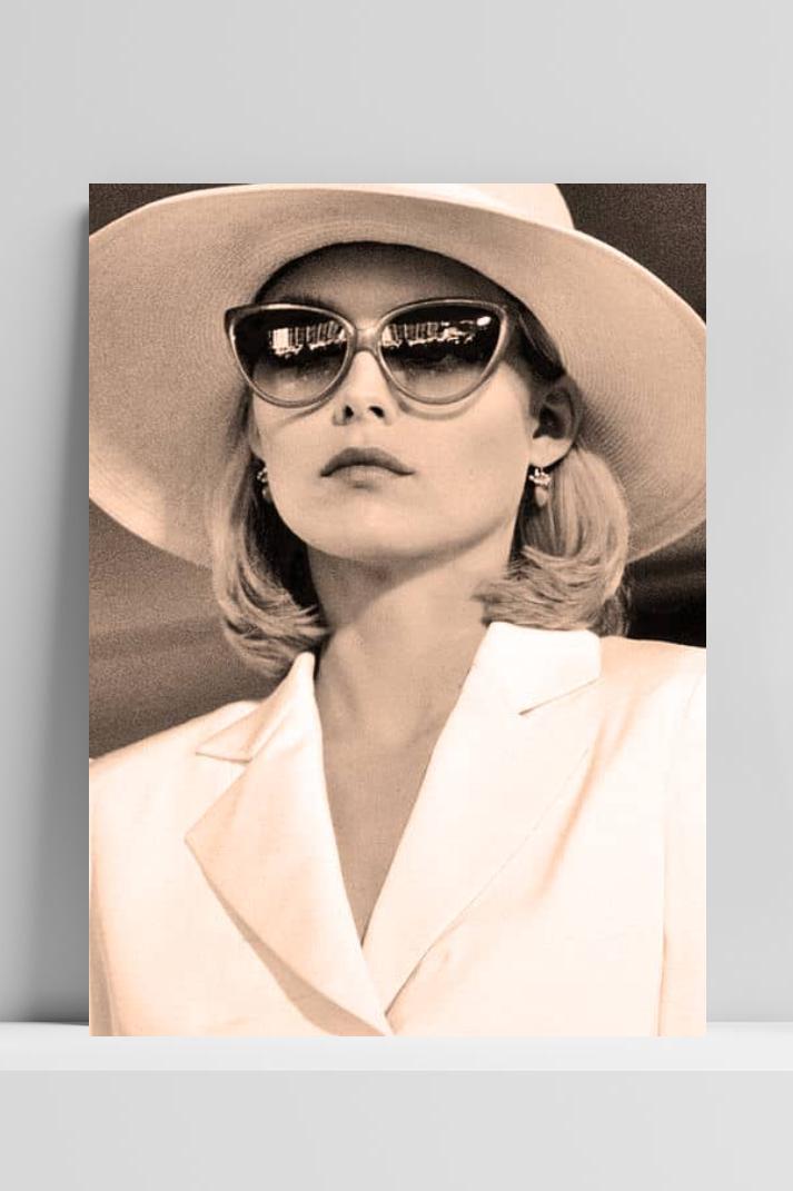 Michelle Pfeiffer op 3mm aluminium dibond