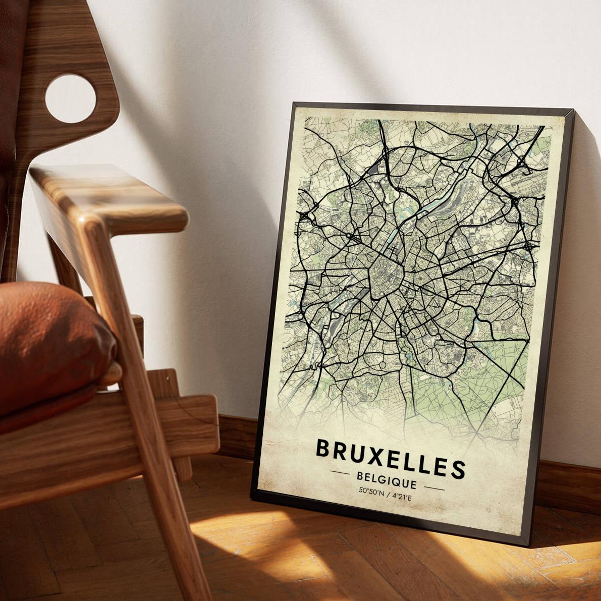 Brussel Vintage poster sfeerbeeld 1