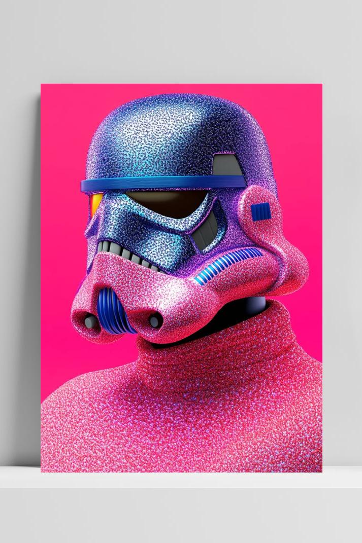 Stormtrooper op 3mm aluminium dibond