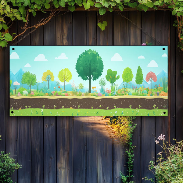Affiche Affiche de Jardin Nature Cartoon