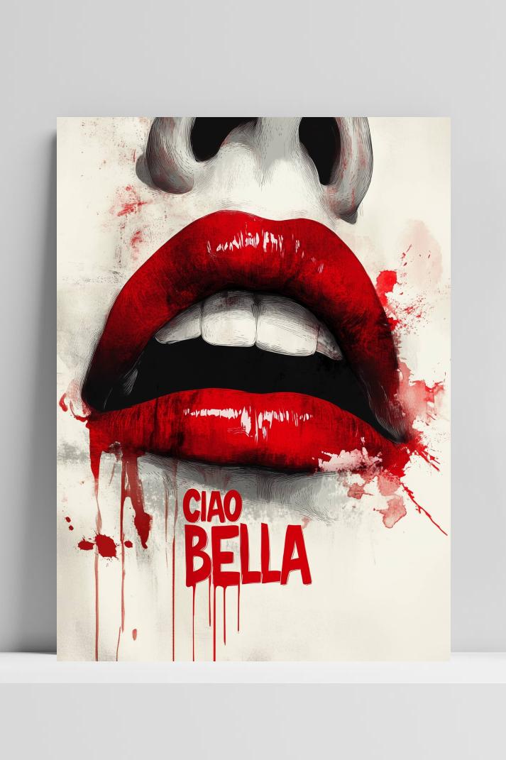 Ciao Bella Lippen op 3mm aluminium dibond
