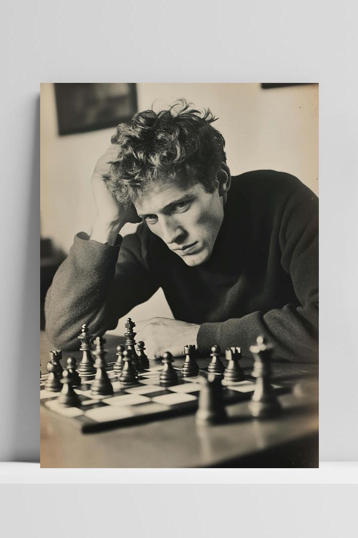 Chess Player op 3mm aluminium dibond