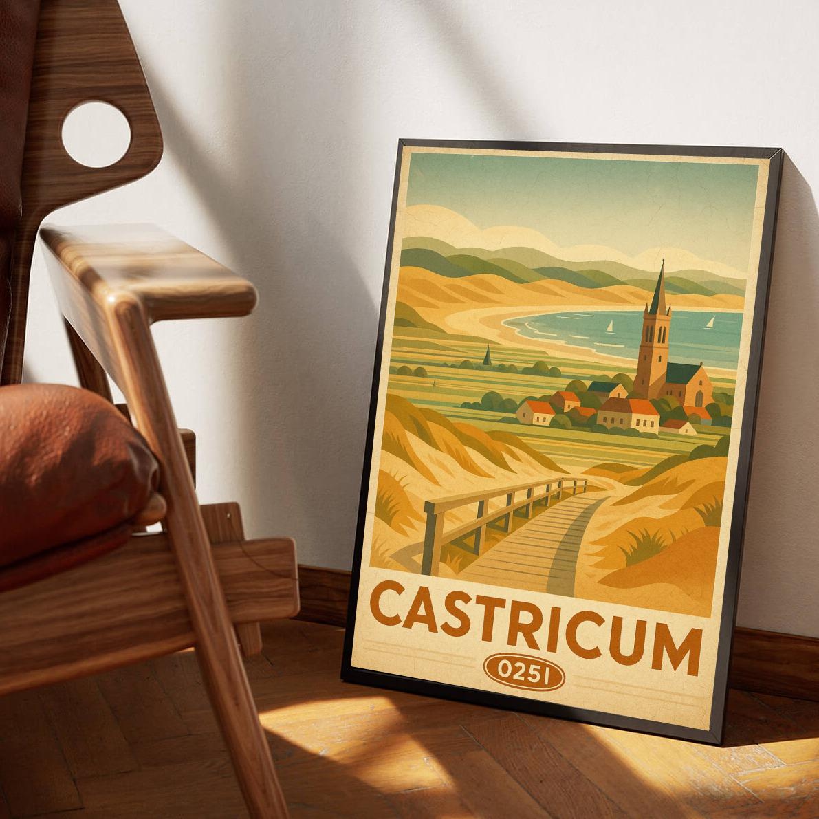 Castricum Text Vintage poster sfeerbeeld 3