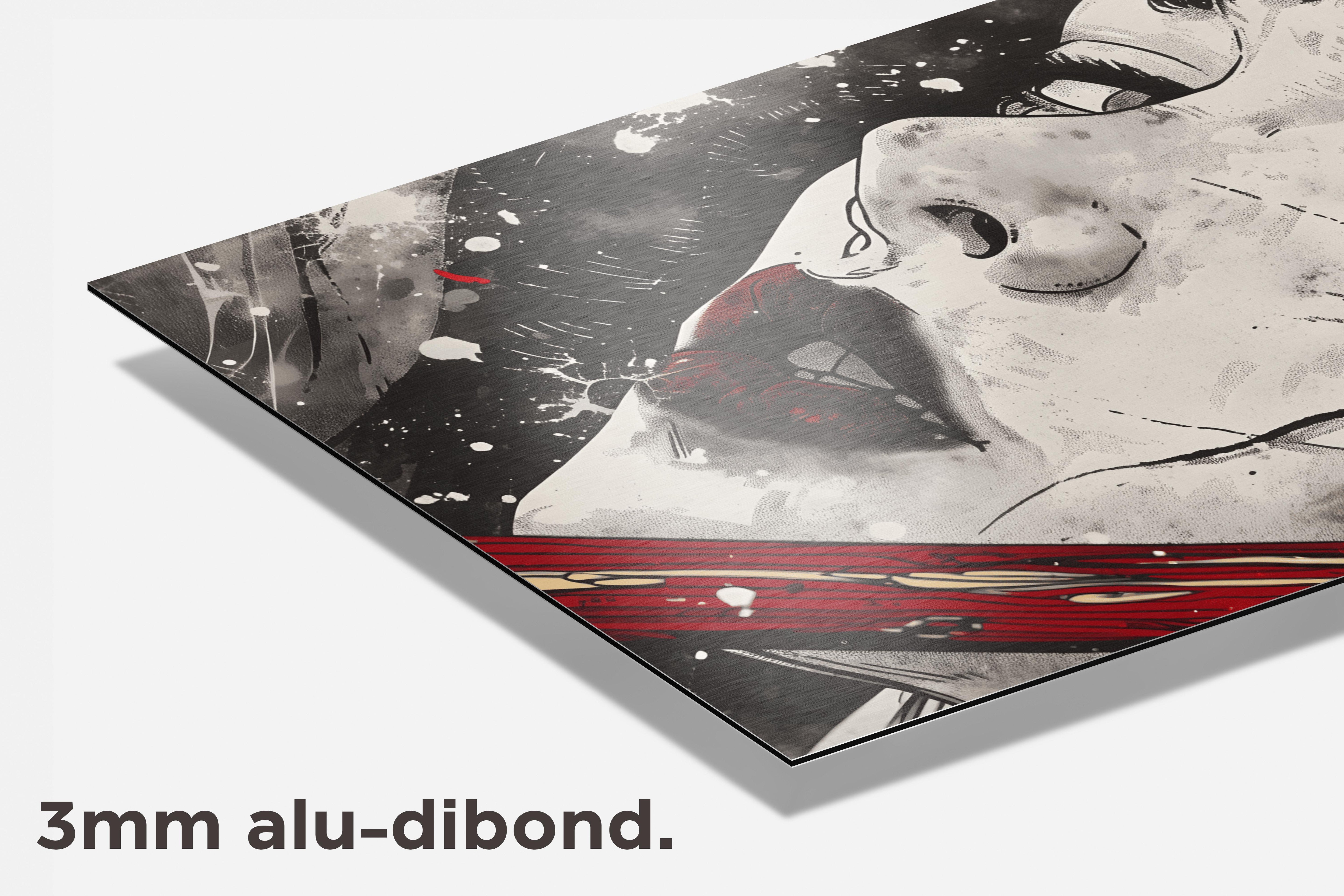 Vintage Lippen dibond detail