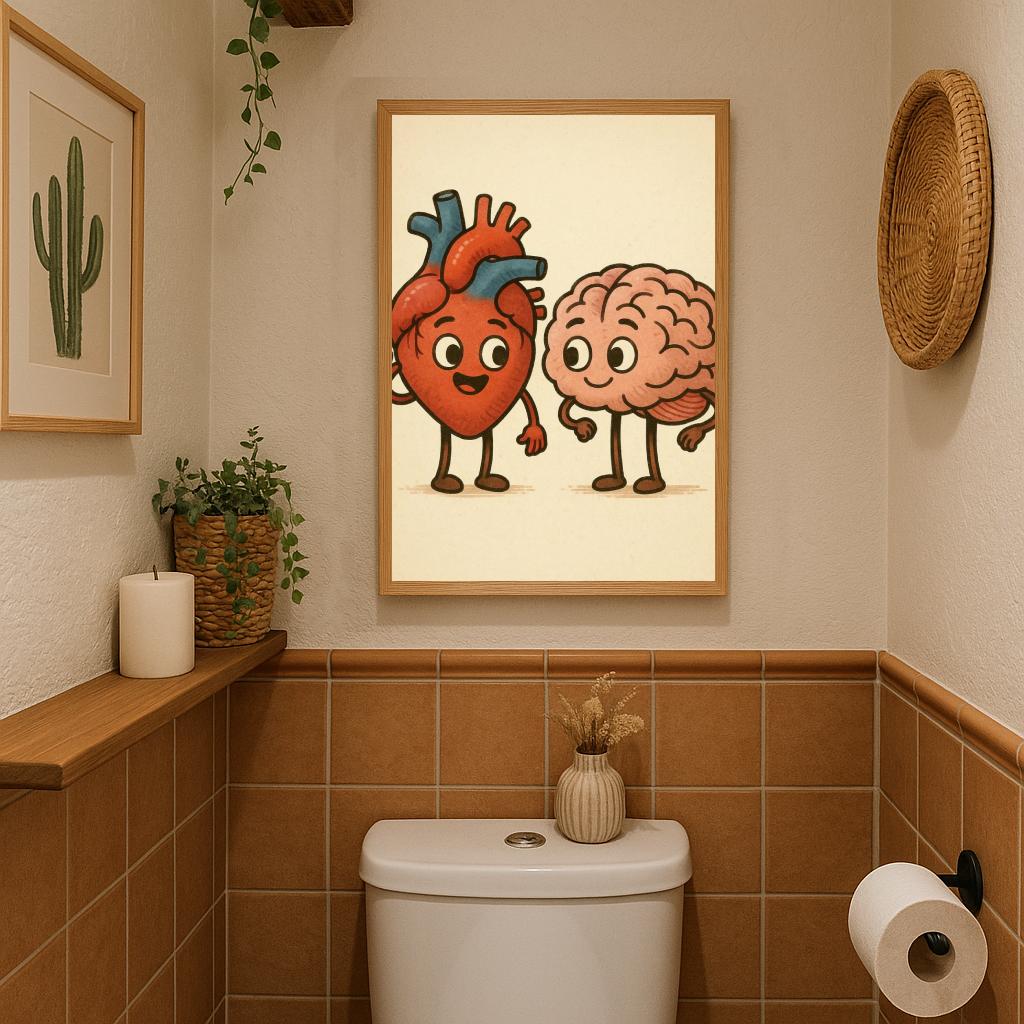 Heart Brain Cartoon poster sfeerbeeld 3