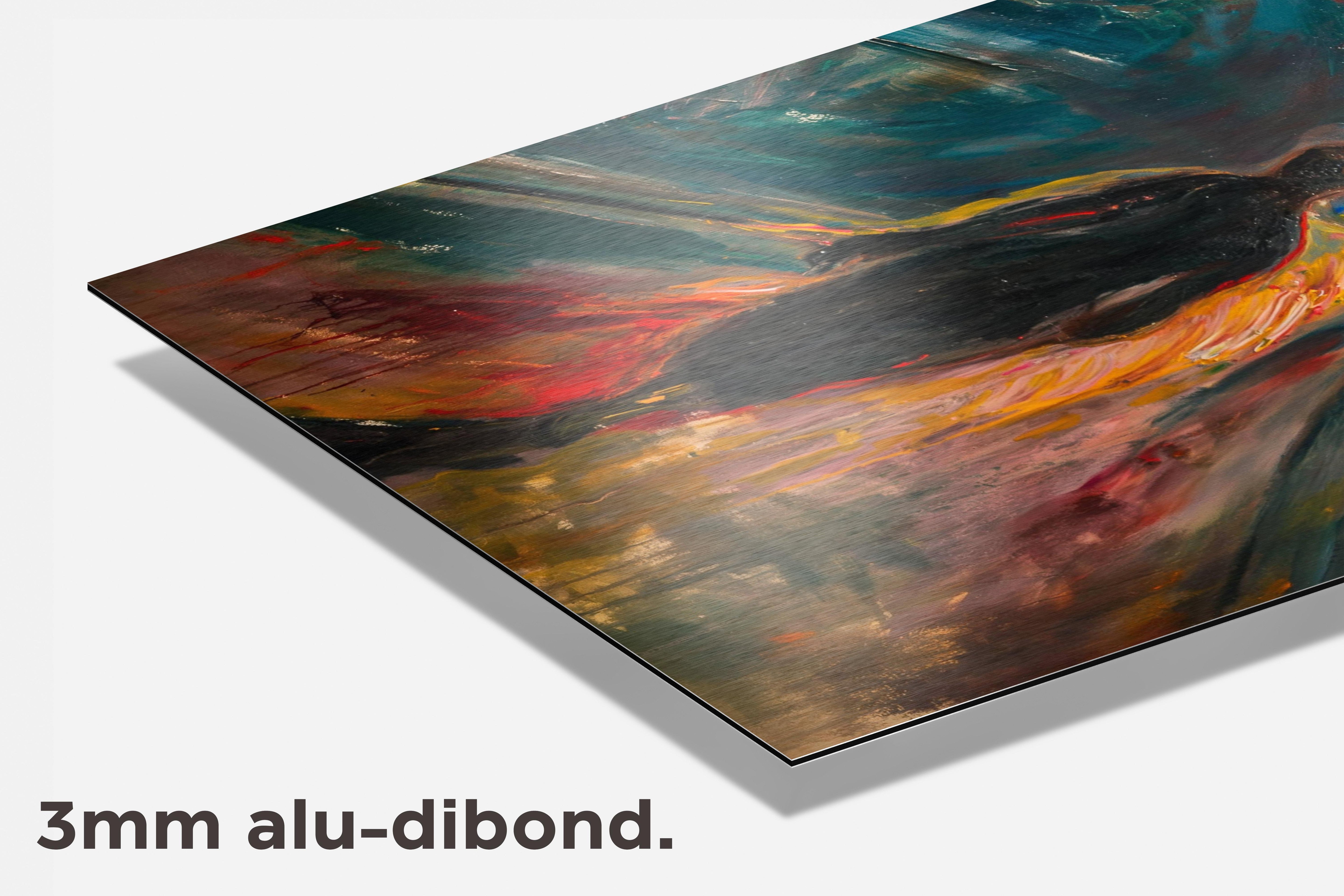 Man op een Weg dibond detail