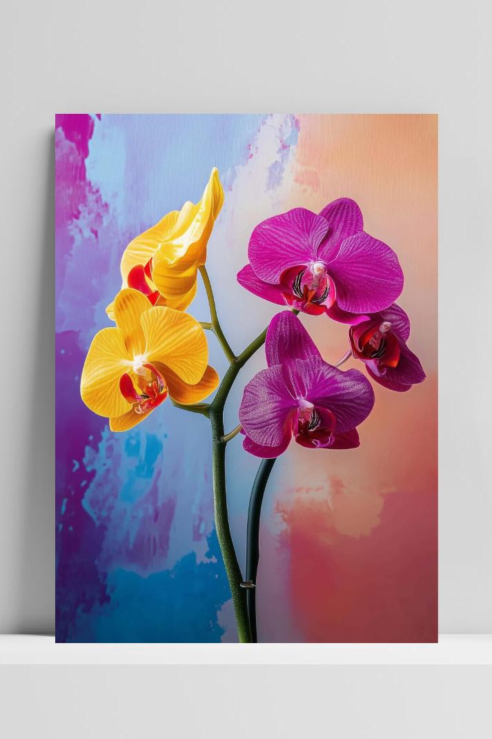 Orchids op 3mm aluminium dibond