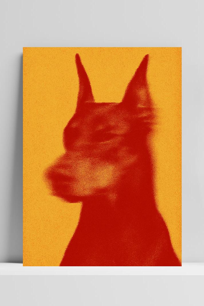 Doberman Pop Art Blur poster van 25 Artstreet