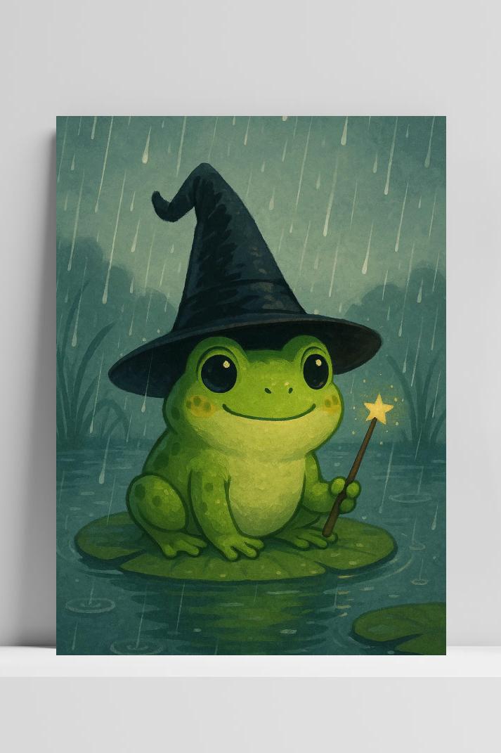 Frog Wizard op 3mm aluminium dibond