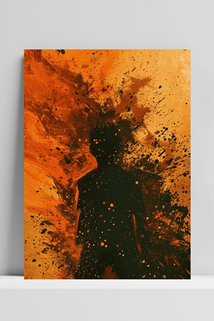 Silhoutte Splash op 3mm aluminium dibond