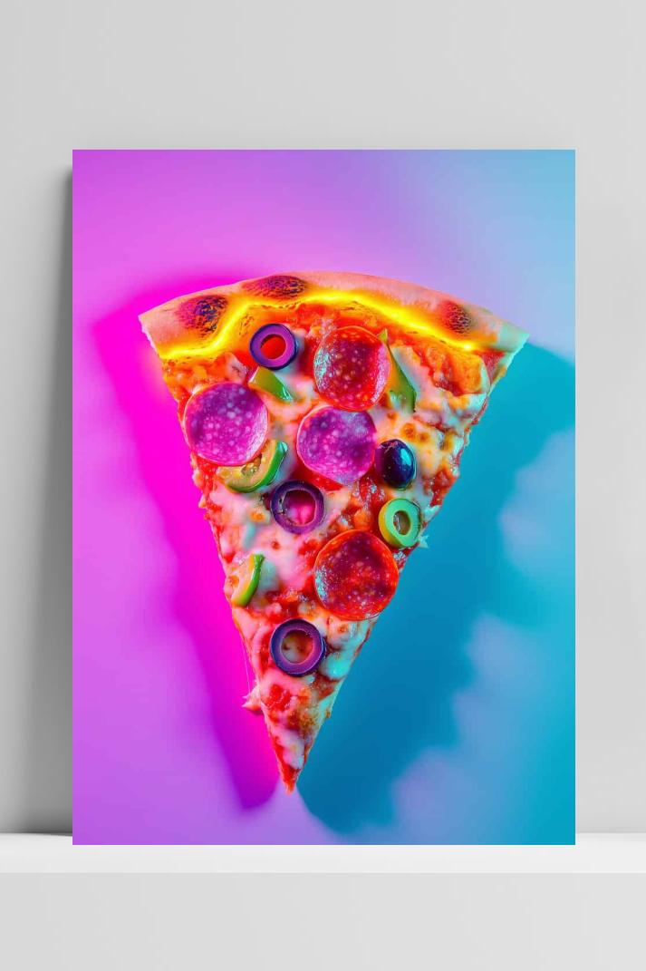 Pizza Neon op 3mm aluminium dibond