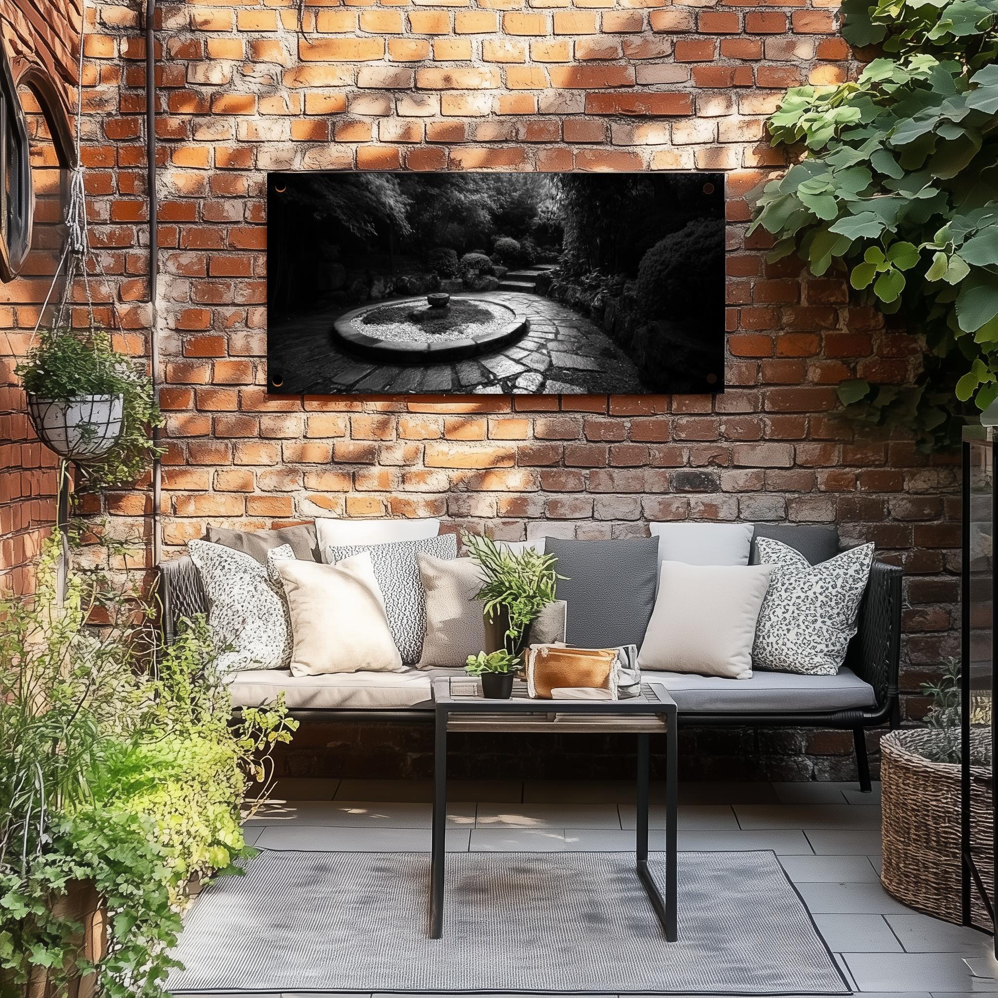 Tuinposter Steenpad sfeerbeeld 2