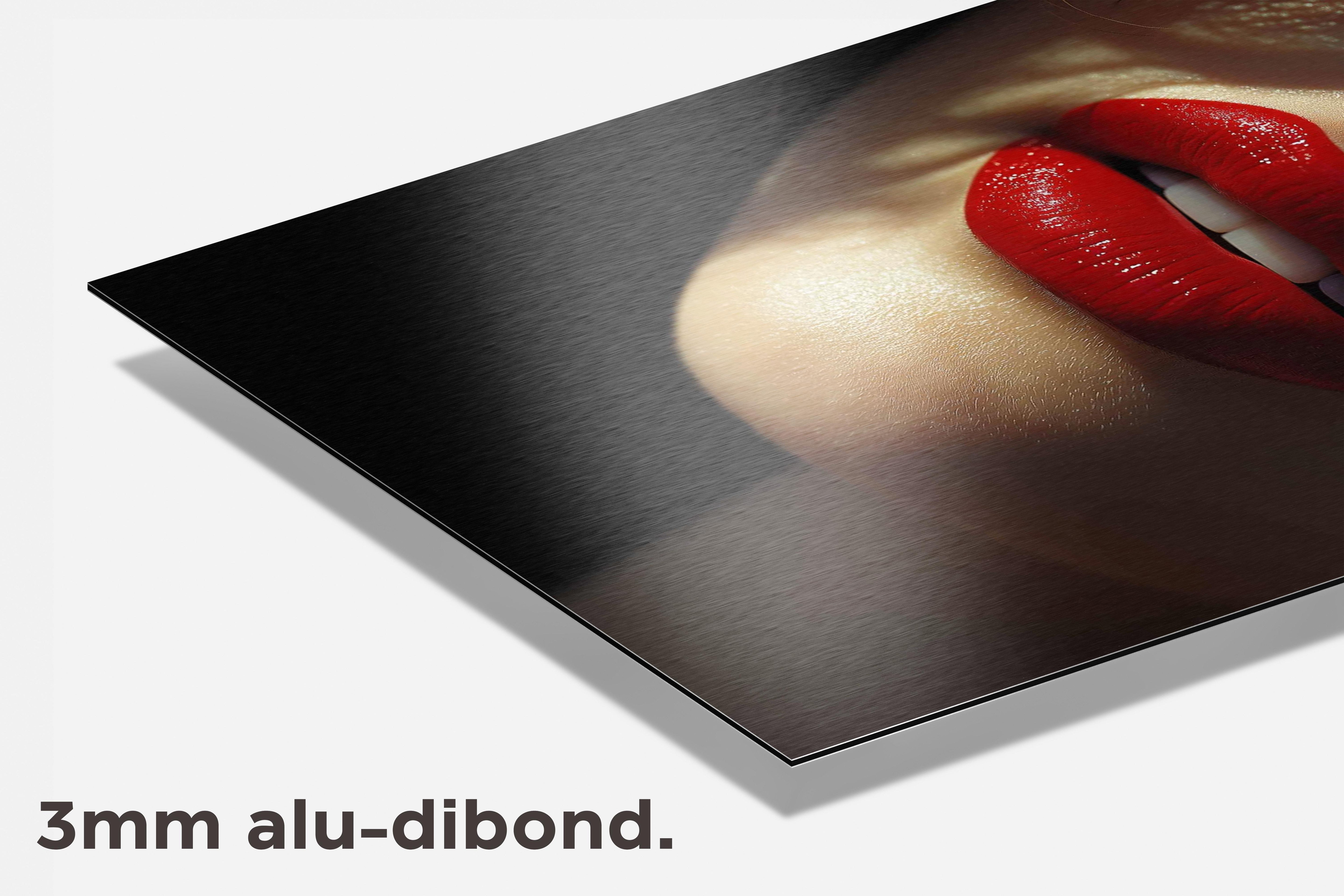 Rode Lippen dibond detail