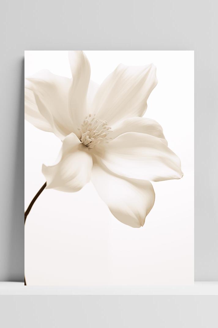 Witte Lotus op 3mm aluminium dibond