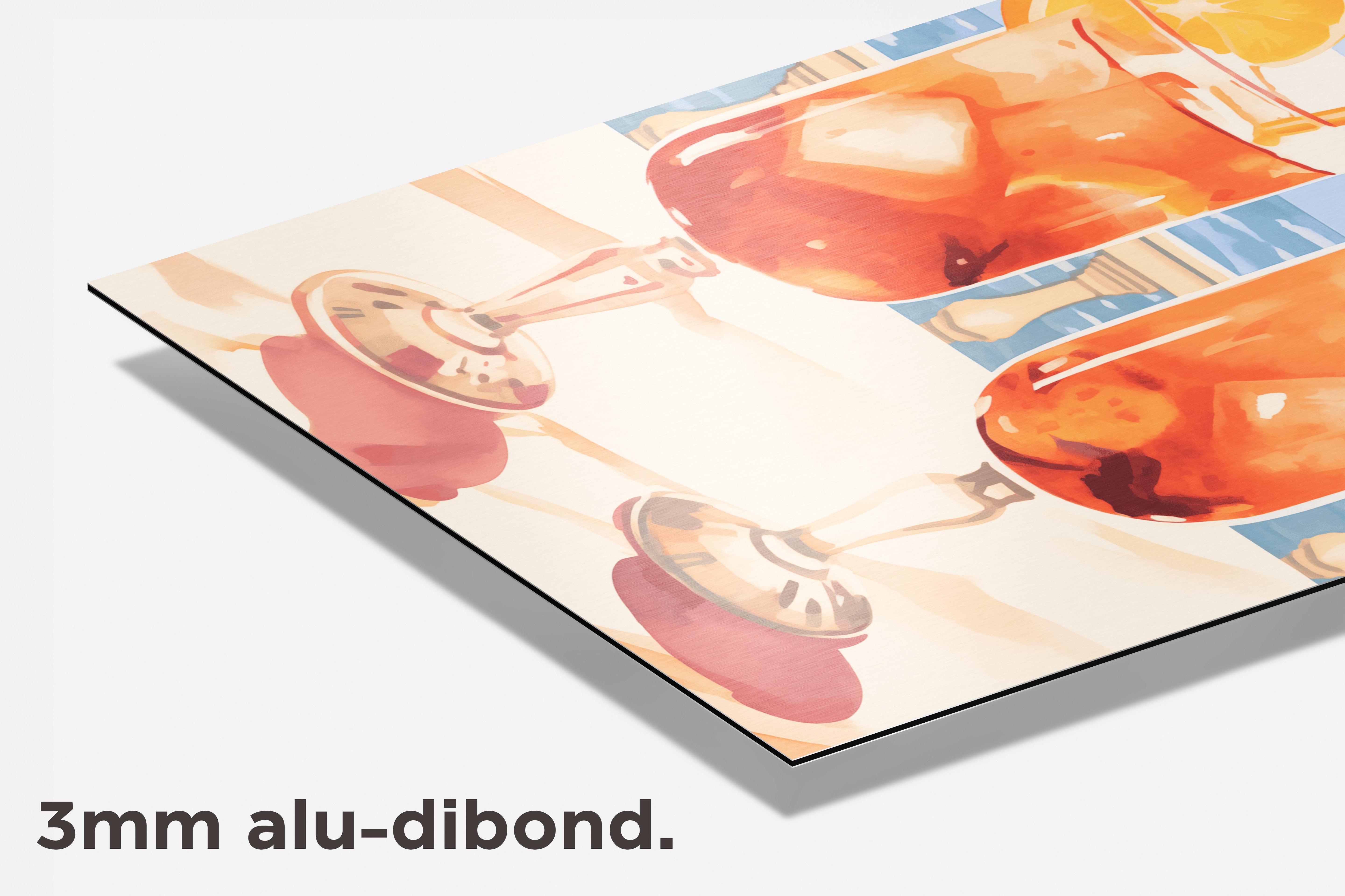 Aperol Spritz Balkon dibond detail