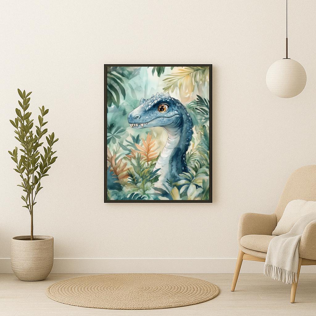 Dinosaur Aquarel poster sfeerbeeld 2