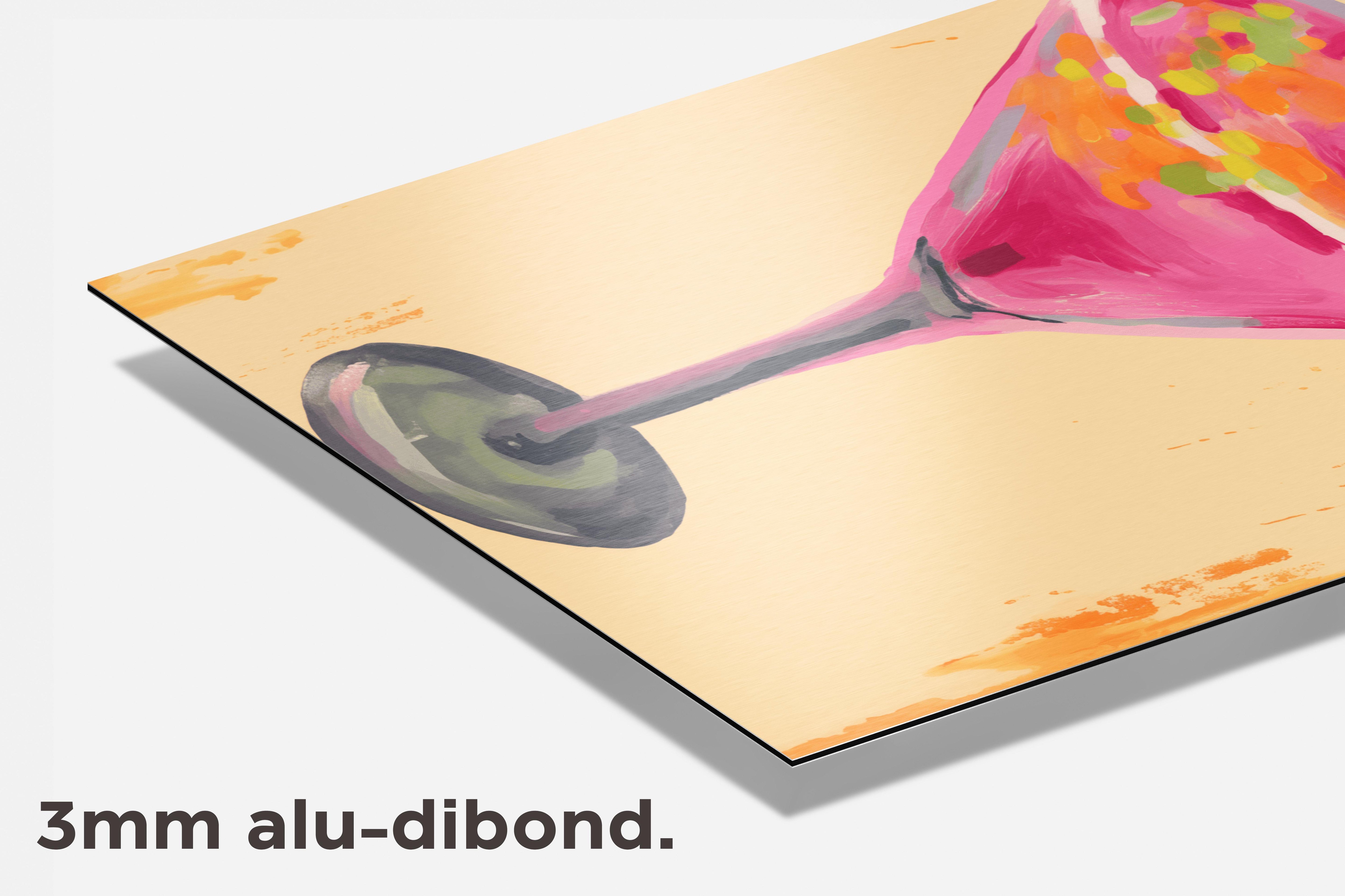 Pink Lady Cocktail dibond detail