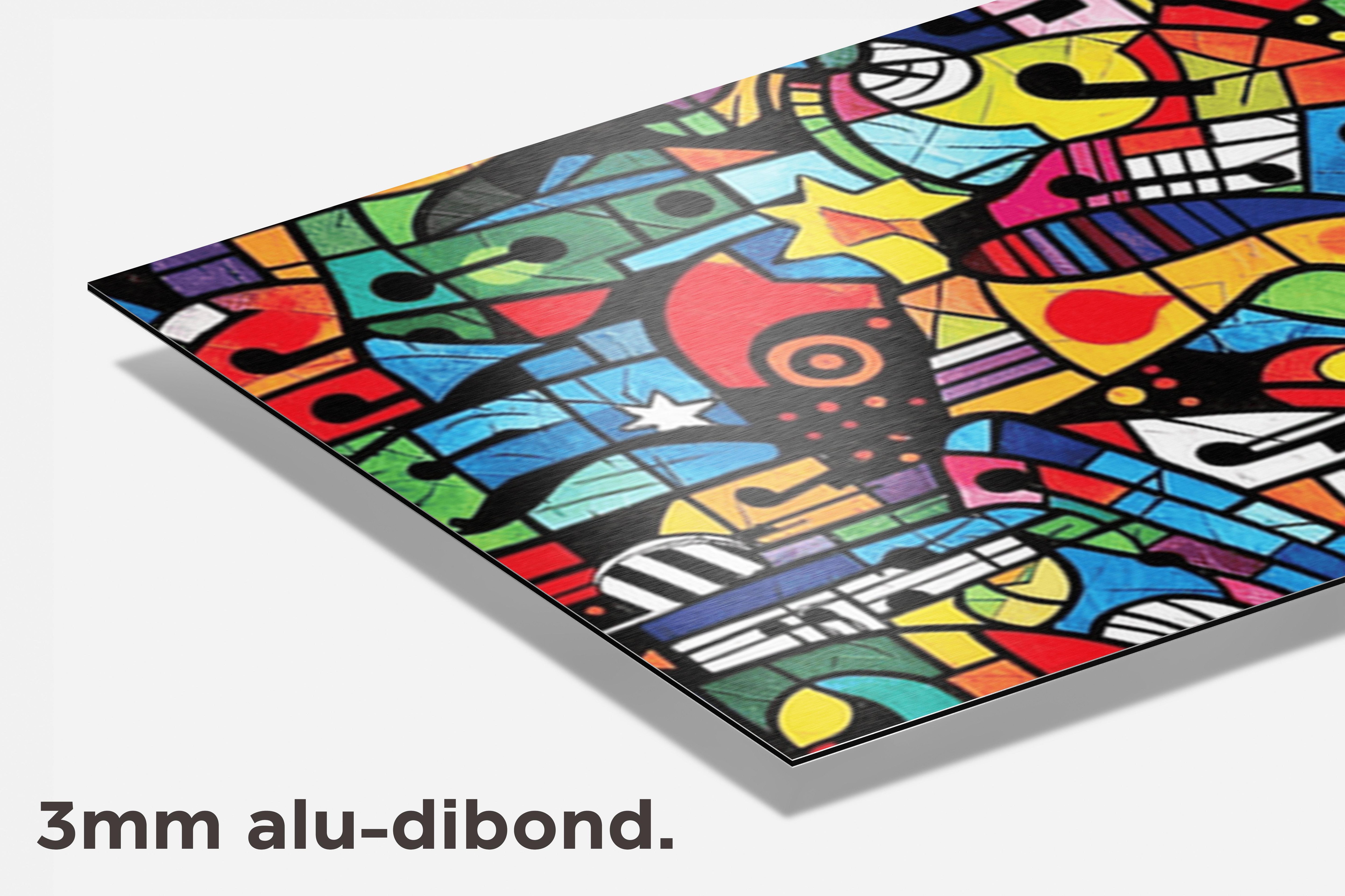 Muziek noten dibond detail