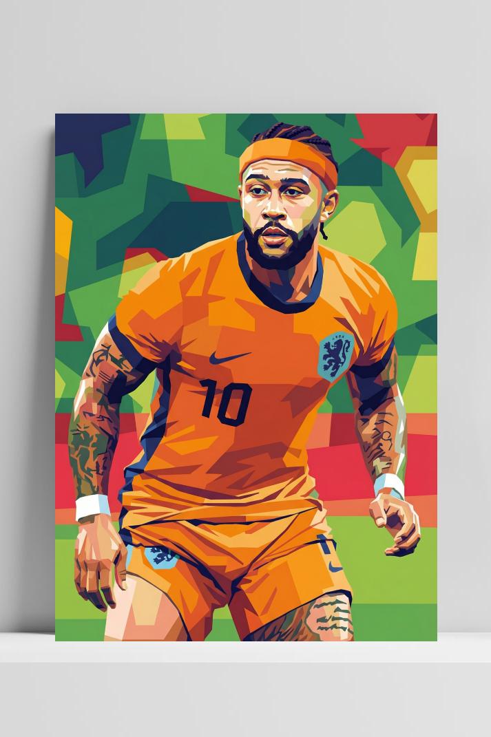 Memphis Depay poster van 25 Artstreet