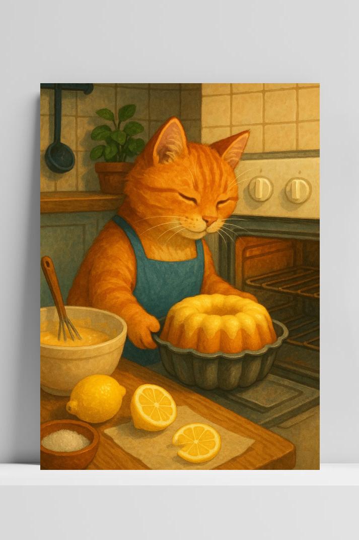 Cat Cake op 3mm aluminium dibond