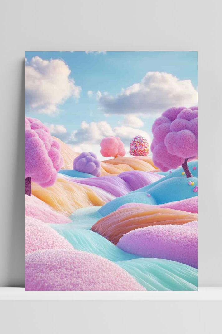 Snoep Land op 3mm aluminium dibond