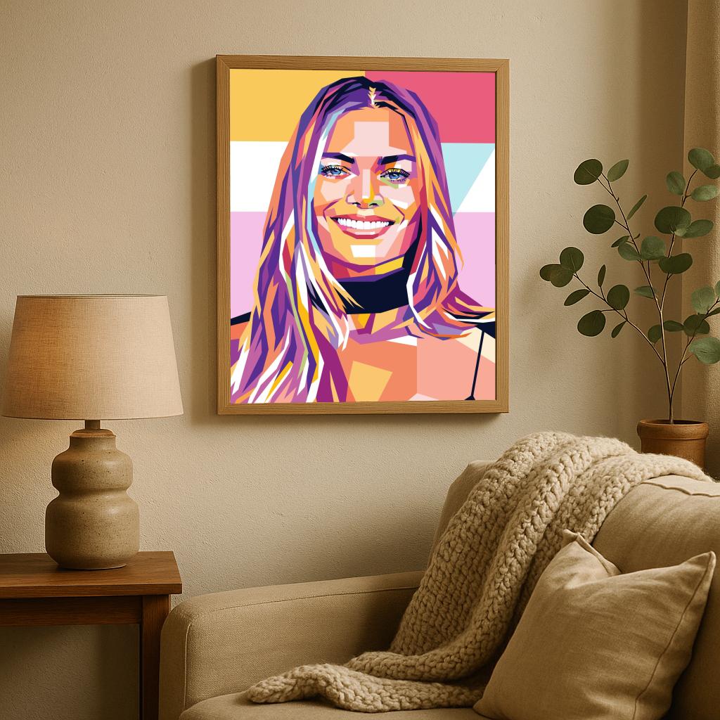 Margot Robbie Pop Art poster sfeerbeeld 2