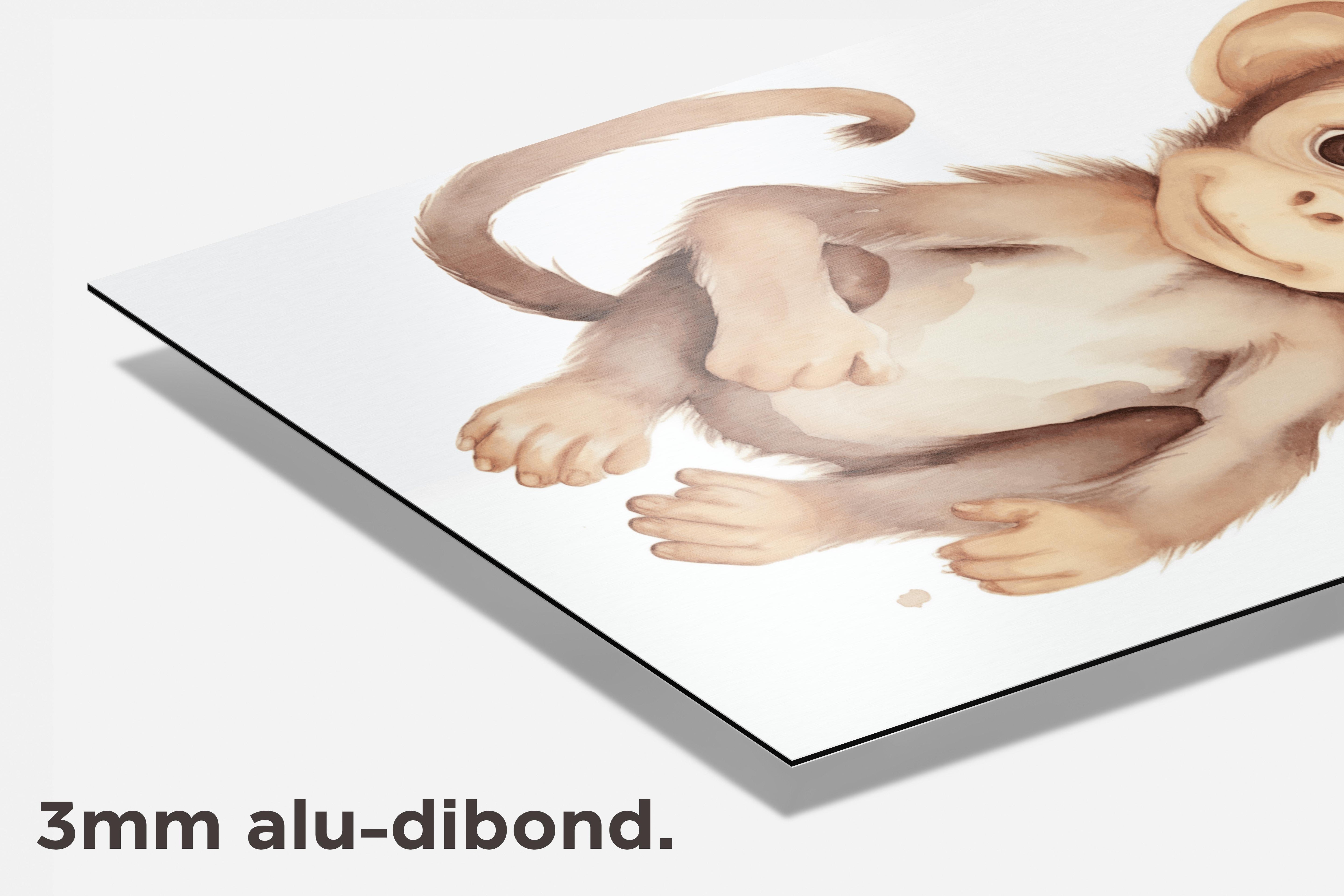Baby Aapje dibond detail