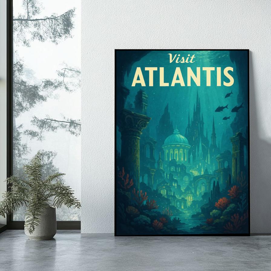 Visit Atlantis Text Quote poster sfeerbeeld 1