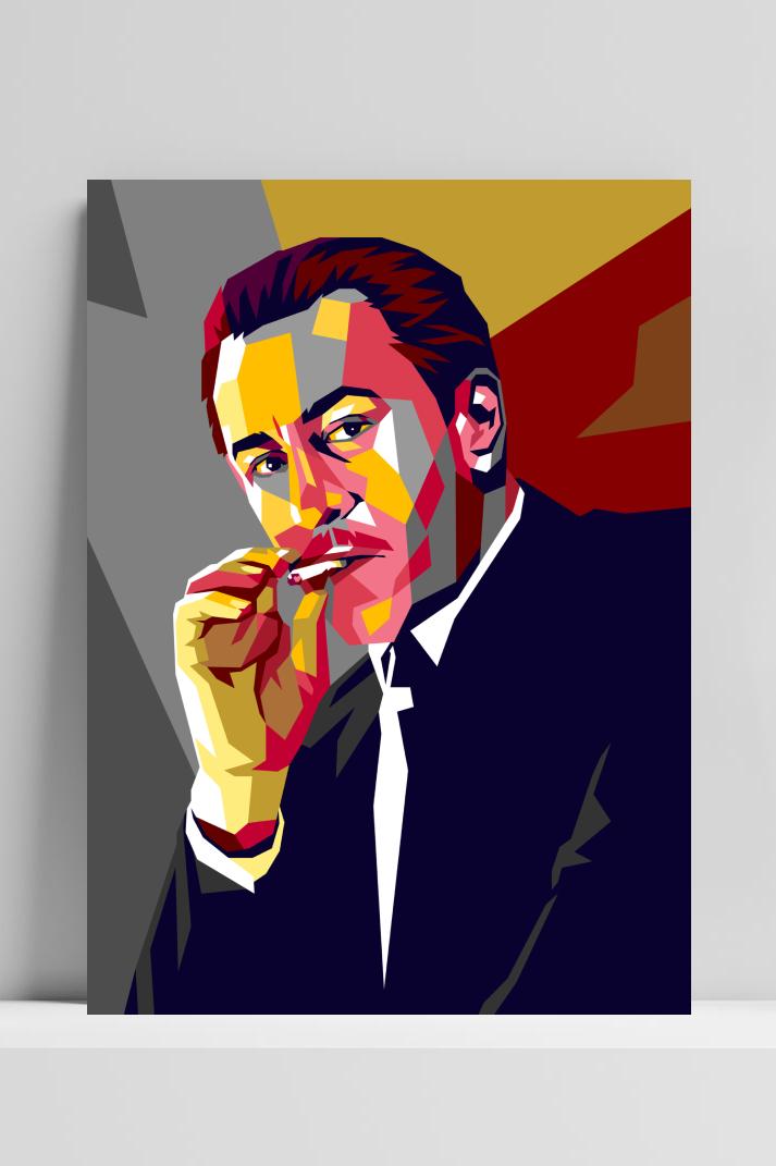 Robert De Niro Pop op 3mm aluminium dibond