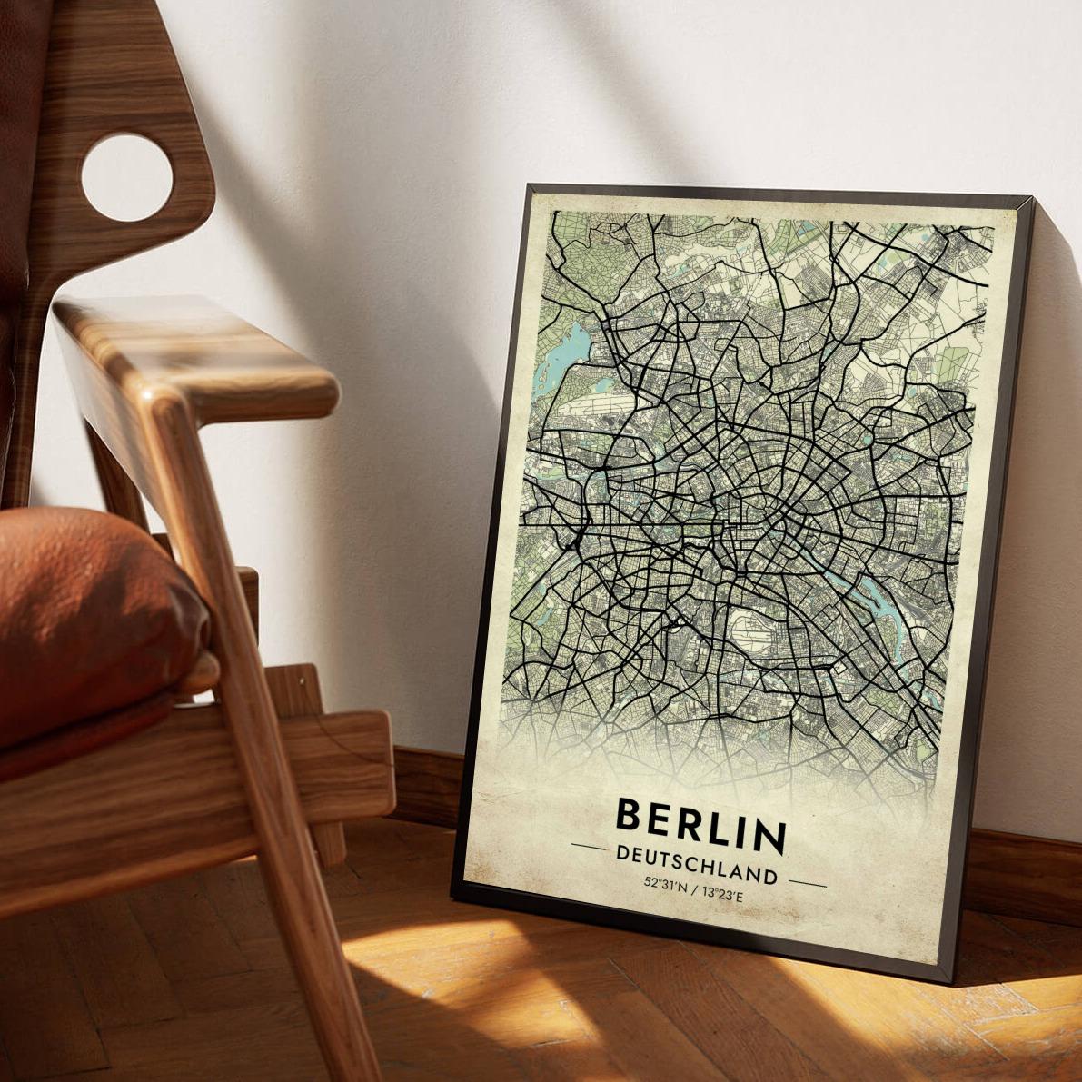 Berlin Deutschland Vintage poster sfeerbeeld 1