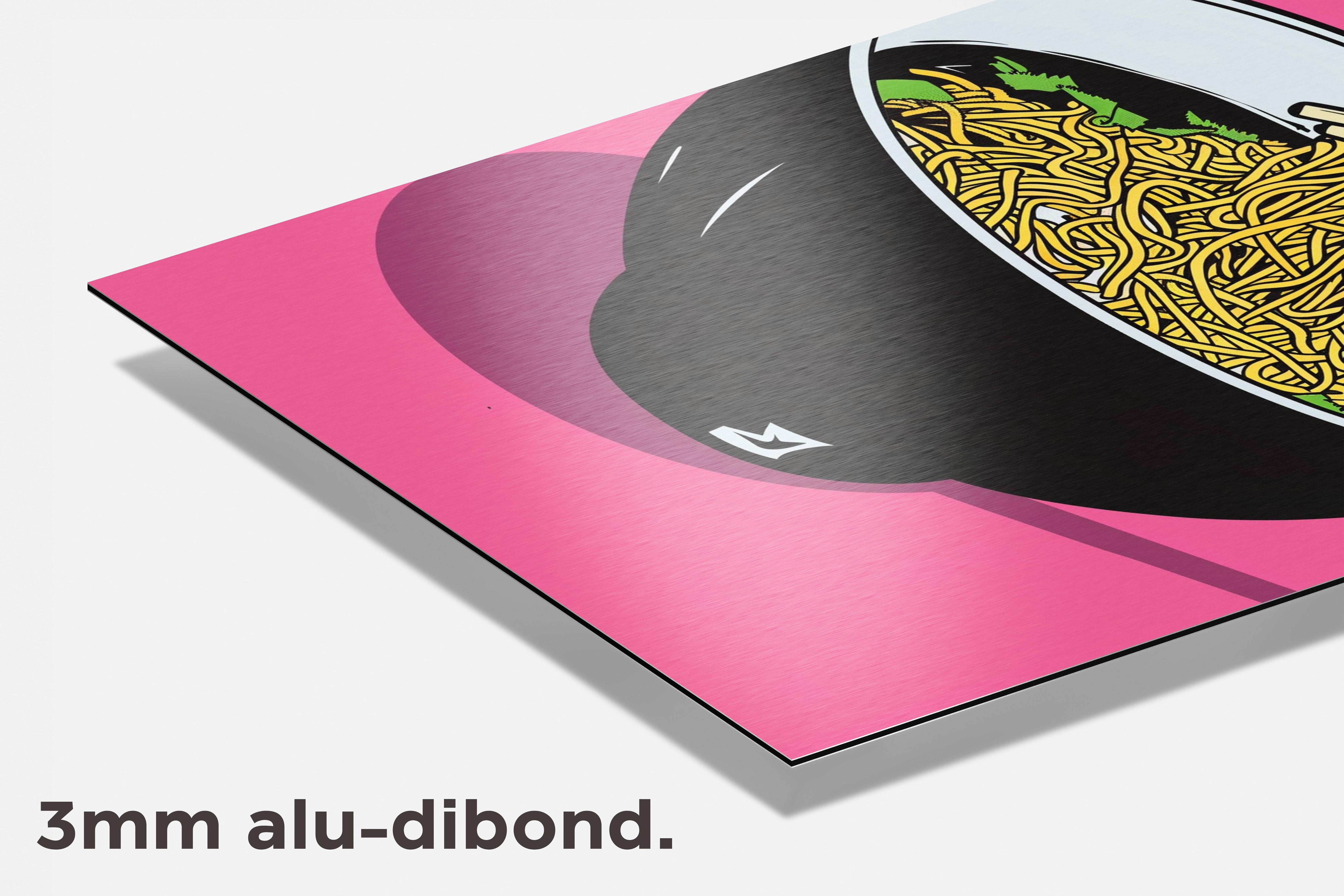 Ramen Roze dibond detail