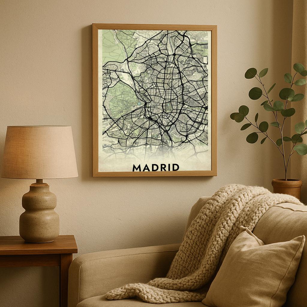 Madrid Spain Vintage poster sfeerbeeld 2