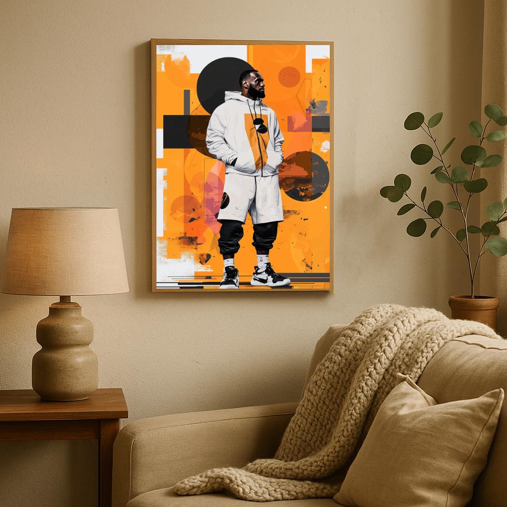 Lebron James Geometric poster sfeerbeeld 2