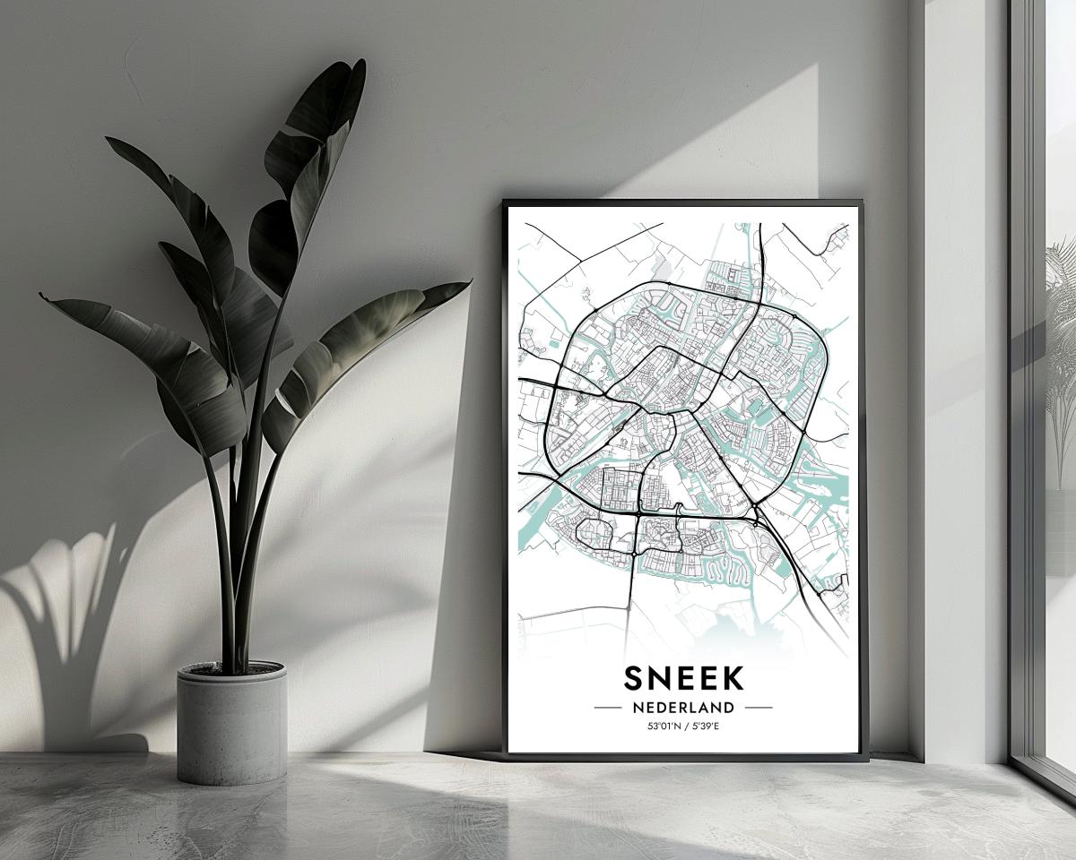 Sneek Blauw poster van 25 Artstreet