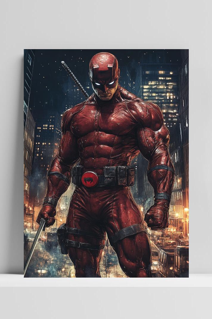 Daredevil Comics Kunst op 3mm aluminium dibond