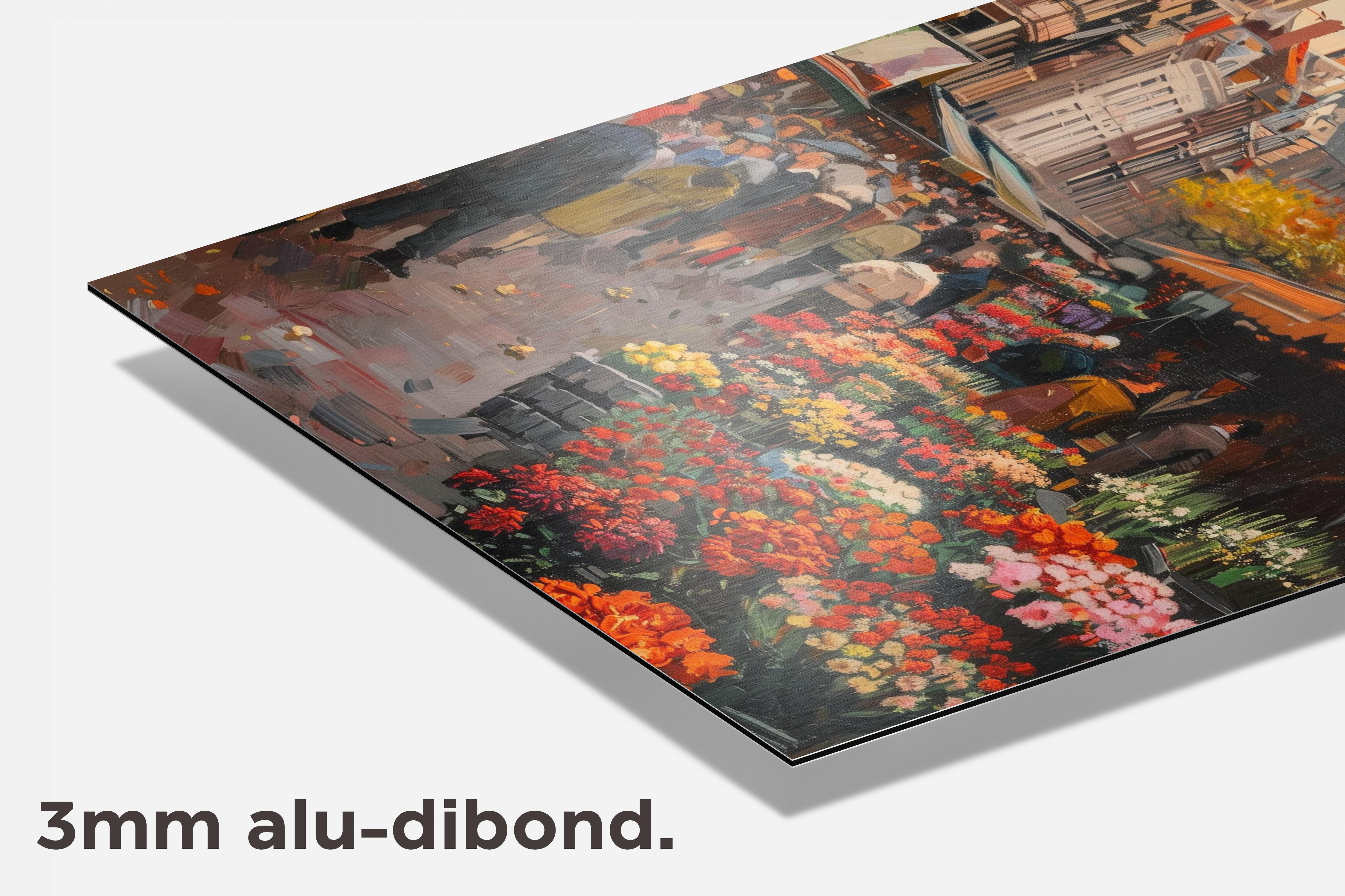 Bloemenmarkt dibond detail