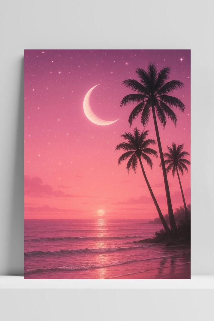 Tropical Beach op 3mm aluminium dibond