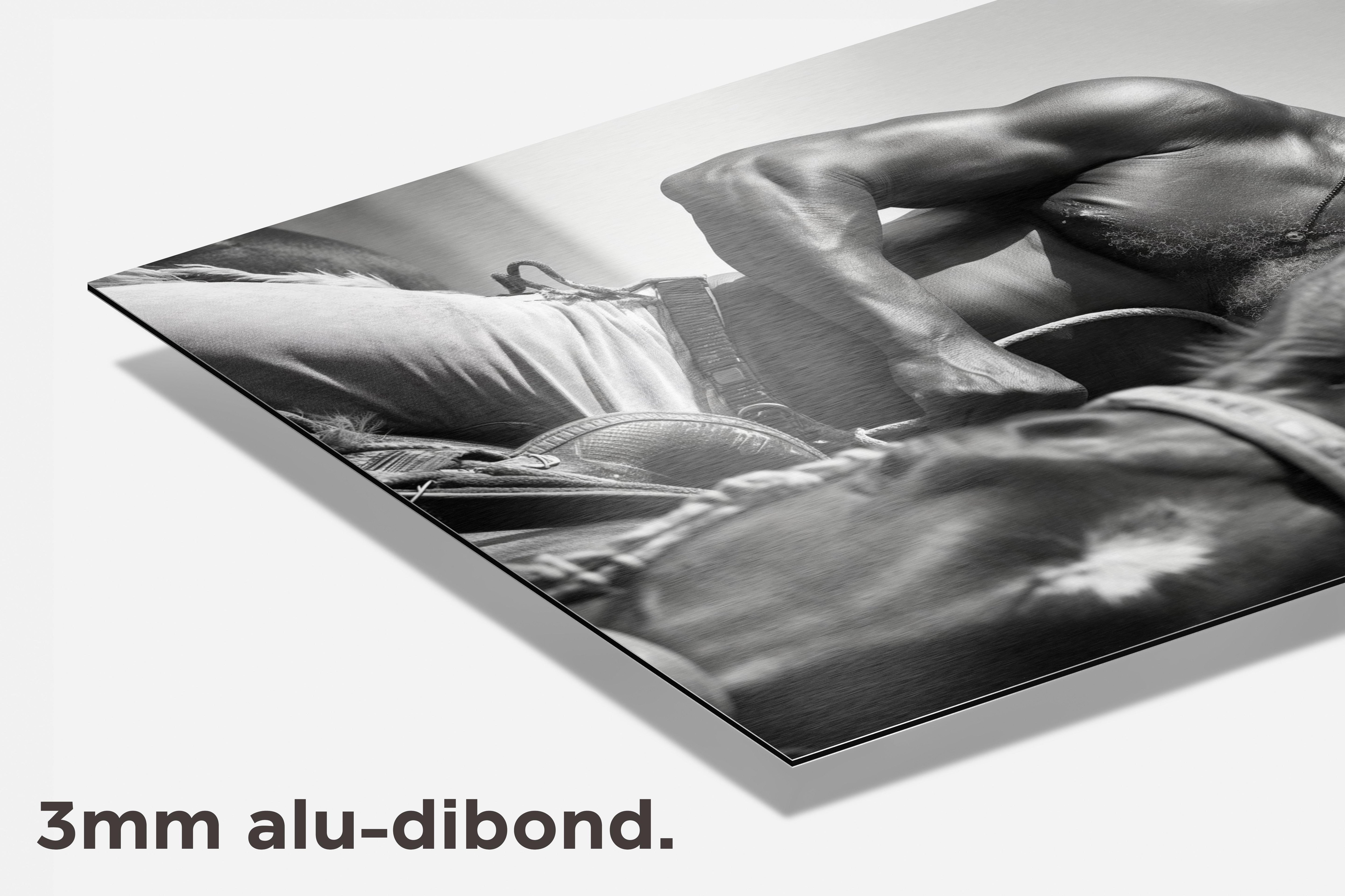 Morgan Freeman Paard dibond detail