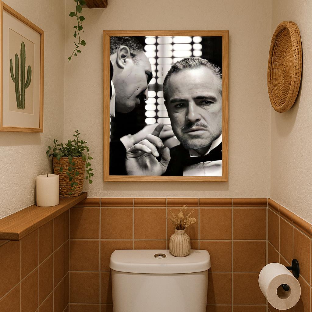 Vito Corleone The Godfather B&W poster sfeerbeeld 3