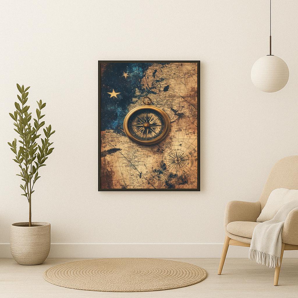 Compass Map Vintage poster sfeerbeeld 2